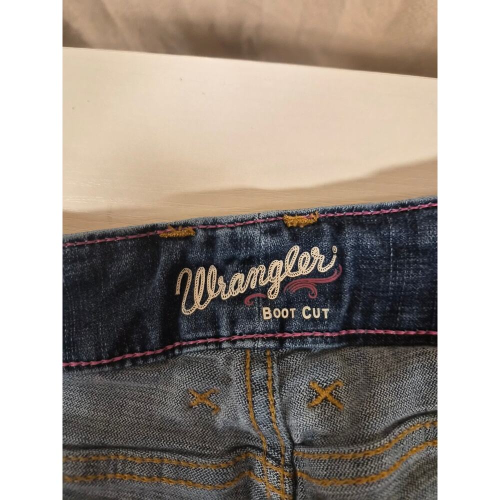 Wrangler Jeans Women's Size 0x34 Dark Blue Boot Cut 09MWZMS (0777) - Picture 2 of 11